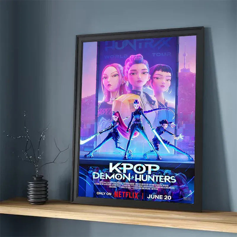 Movie KPop Demon Hunters Poster HD art wall waterproof home living room bedroom coffee house bar aesthetic room wall decoration Movie KPop Demon Hunters Poster HD art wall waterproof home living room bedroom coffee house bar aesthetic room wall decoration