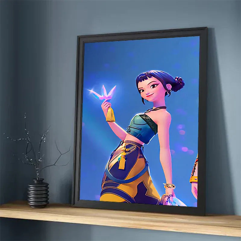 Movie KPop Demon Hunters Poster HD art wall waterproof home living room bedroom coffee house bar aesthetic room wall decoration Movie KPop Demon Hunters Poster HD art wall waterproof home living room bedroom coffee house bar aesthetic room wall decoration