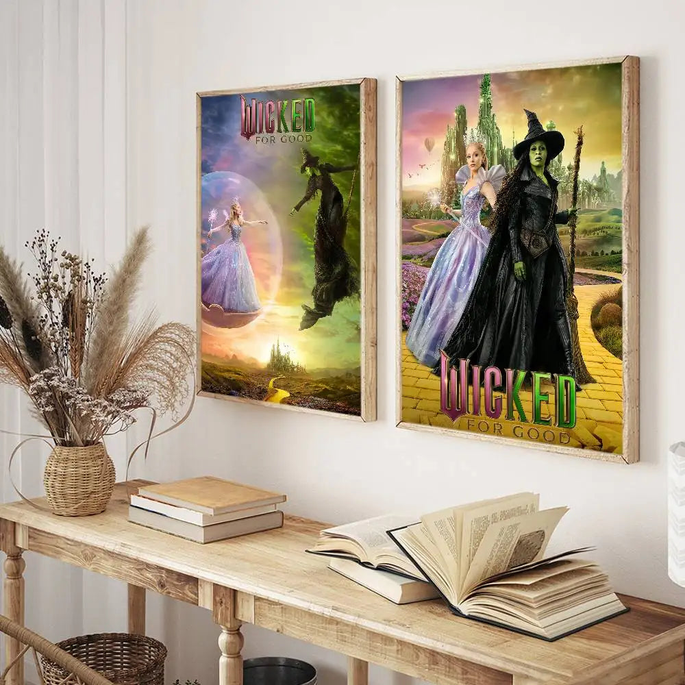 Movie Wicked For Good Poster Wall Art Canvas Painting for Club Living Room Home Decor Movie Wicked For Good Poster Wall Art Canvas Painting for Club Living Room Home Decor