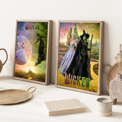 Movie Wicked For Good Poster Wall Art Canvas Painting for Club Living Room Home Decor Movie Wicked For Good Poster Wall Art Canvas Painting for Club Living Room Home Decor