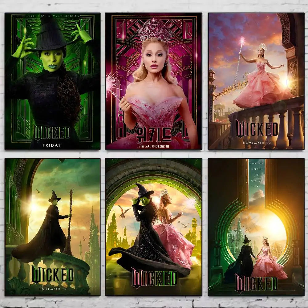 Movie Wicked Part One Poster Self-Adhesive for Home Bedroom Home Decor High Quality Stickers Painting Wall Art Movie Wicked Part One Poster Self-Adhesive for Home Bedroom Home Decor High Quality Stickers Painting Wall Art