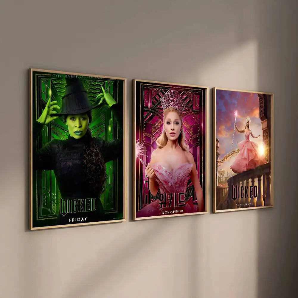 Movie Wicked Part One Poster Self-Adhesive for Home Bedroom Home Decor High Quality Stickers Painting Wall Art Movie Wicked Part One Poster Self-Adhesive for Home Bedroom Home Decor High Quality Stickers Painting Wall Art