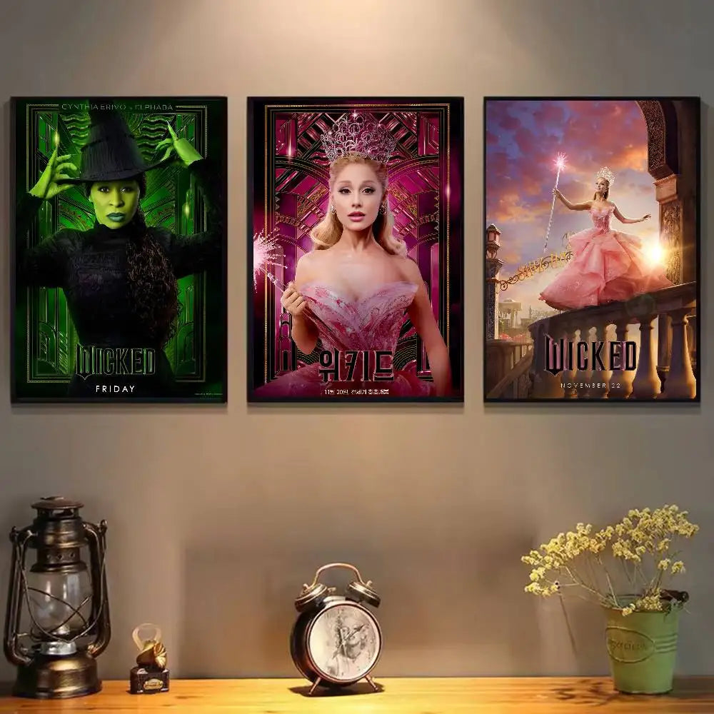 Movie Wicked Part One Poster Self-Adhesive for Home Bedroom Home Decor High Quality Stickers Painting Wall Art Movie Wicked Part One Poster Self-Adhesive for Home Bedroom Home Decor High Quality Stickers Painting Wall Art
