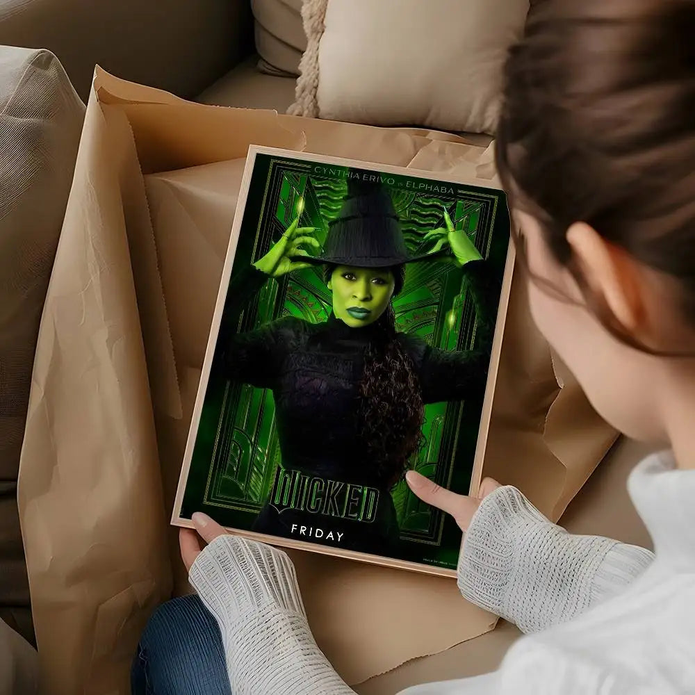 Movie Wicked Part One Poster Self-Adhesive for Home Bedroom Home Decor High Quality Stickers Painting Wall Art Movie Wicked Part One Poster Self-Adhesive for Home Bedroom Home Decor High Quality Stickers Painting Wall Art