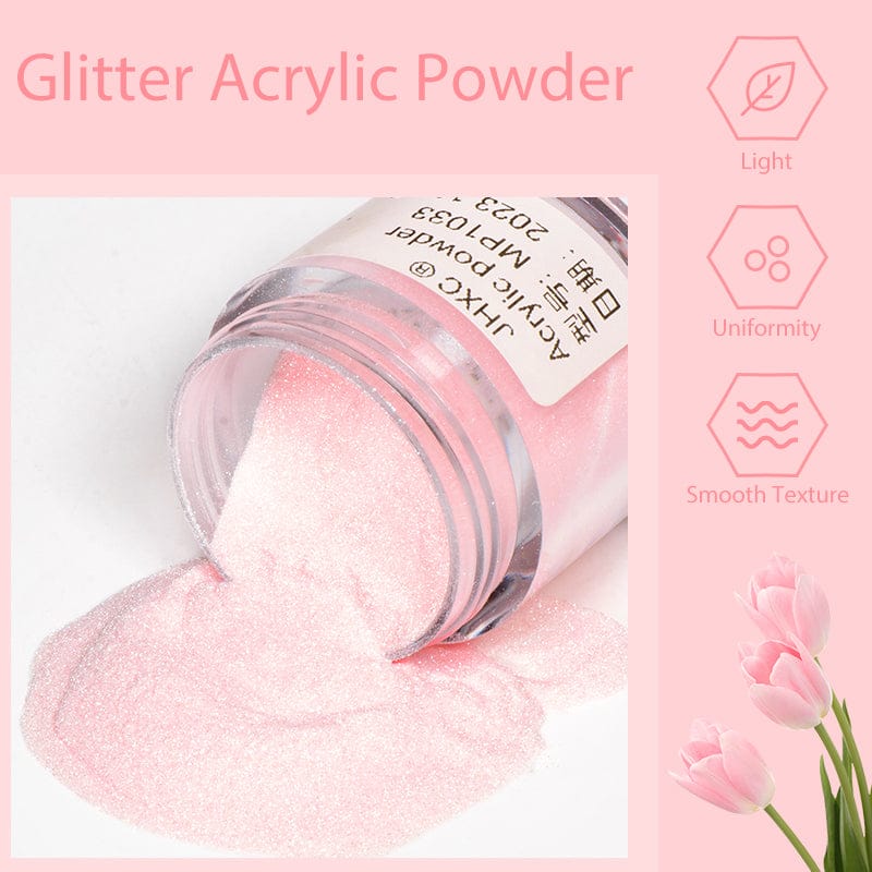 Acrylic Nail Powder 10ml - Professional Crystal Glitter | Wahooly Mtssii Nail Acrylic Powder and Liquid Monomer Nails Art Decoration For Manicure Crystal Nail Glitter 3D Nail Tips Carving Tools