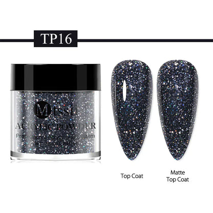 Acrylic Nail Powder 10ml - Professional Crystal Glitter | Wahooly Mtssii Nail Acrylic Powder and Liquid Monomer Nails Art Decoration For Manicure Crystal Nail Glitter 3D Nail Tips Carving Tools