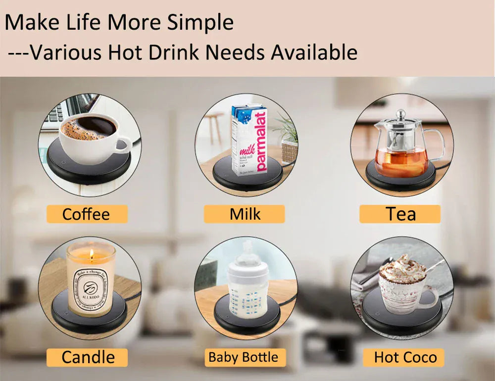 Mug Warmer USB Cup Warmer Coffee Cup Heater Thermostatic Heating Coaster Cup Electric Milk Tea Coffee Mug Warmer for Office Home Mug Warmer USB Cup Warmer Coffee Cup Heater Thermostatic Heating Coaster Cup Electric Milk Tea Coffee Mug Warmer for Office Home