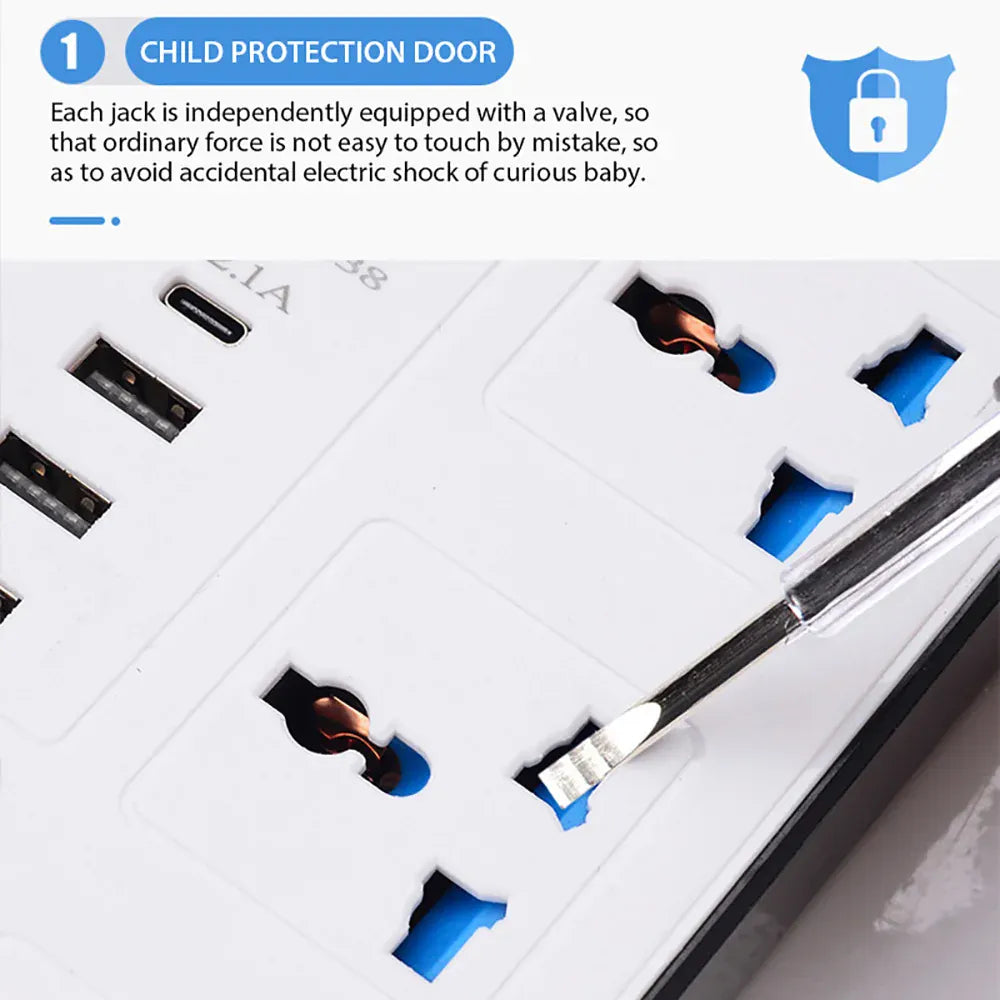 Multi Tap Universal Plug EU US UK Outlet Power Strip Multi Tap Universal Plug EU US UK Outlet Power Strip