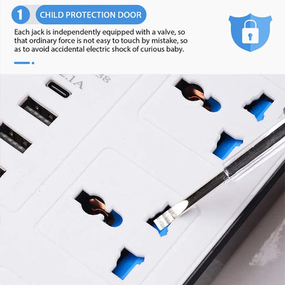 Multi Tap Universal Plug EU US UK Outlet Power Strip Multi Tap Universal Plug EU US UK Outlet Power Strip