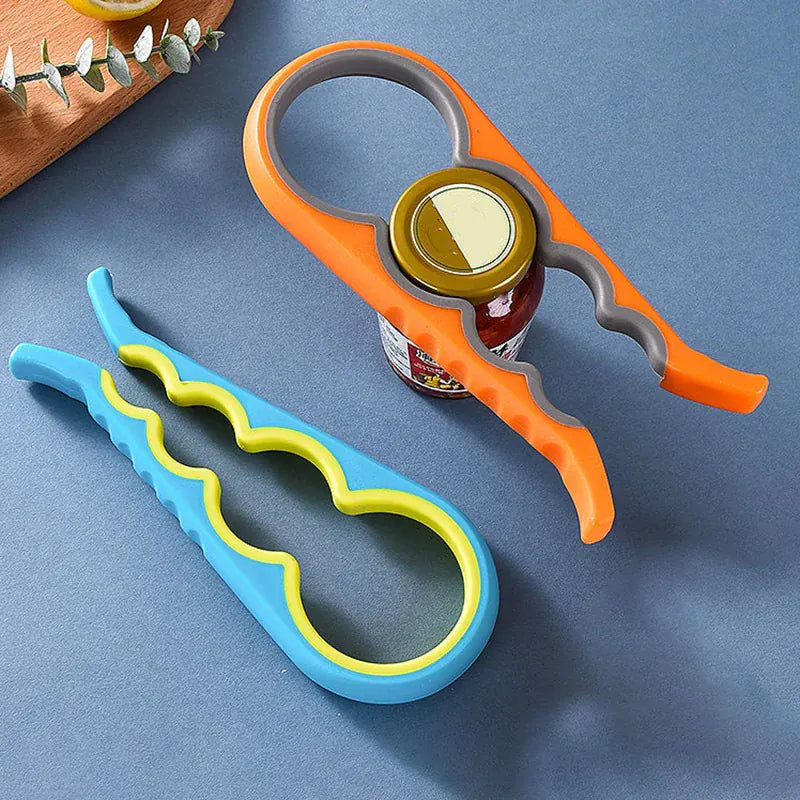 Multifunctional 4-in-1 Kitchen Tool Jar Gripper Lid Opener Can Opener Bottle Opener - Easy to Use Home Essential Multifunctional 4-in-1 Kitchen Tool Jar Gripper Lid Opener Can Opener Bottle Opener - Easy to Use Home Essential