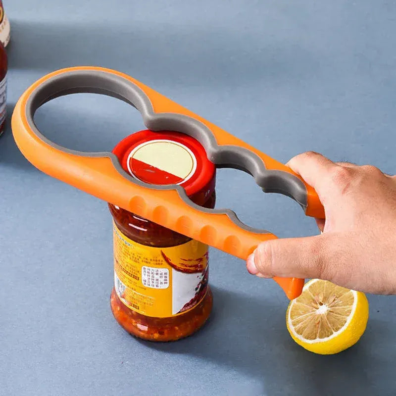 Multifunctional 4-in-1 Kitchen Tool Jar Gripper Lid Opener Can Opener Bottle Opener - Easy to Use Home Essential Multifunctional 4-in-1 Kitchen Tool Jar Gripper Lid Opener Can Opener Bottle Opener - Easy to Use Home Essential
