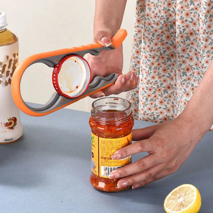 Multifunctional 4-in-1 Kitchen Tool Jar Gripper Lid Opener Can Opener Bottle Opener - Easy to Use Home Essential Multifunctional 4-in-1 Kitchen Tool Jar Gripper Lid Opener Can Opener Bottle Opener - Easy to Use Home Essential