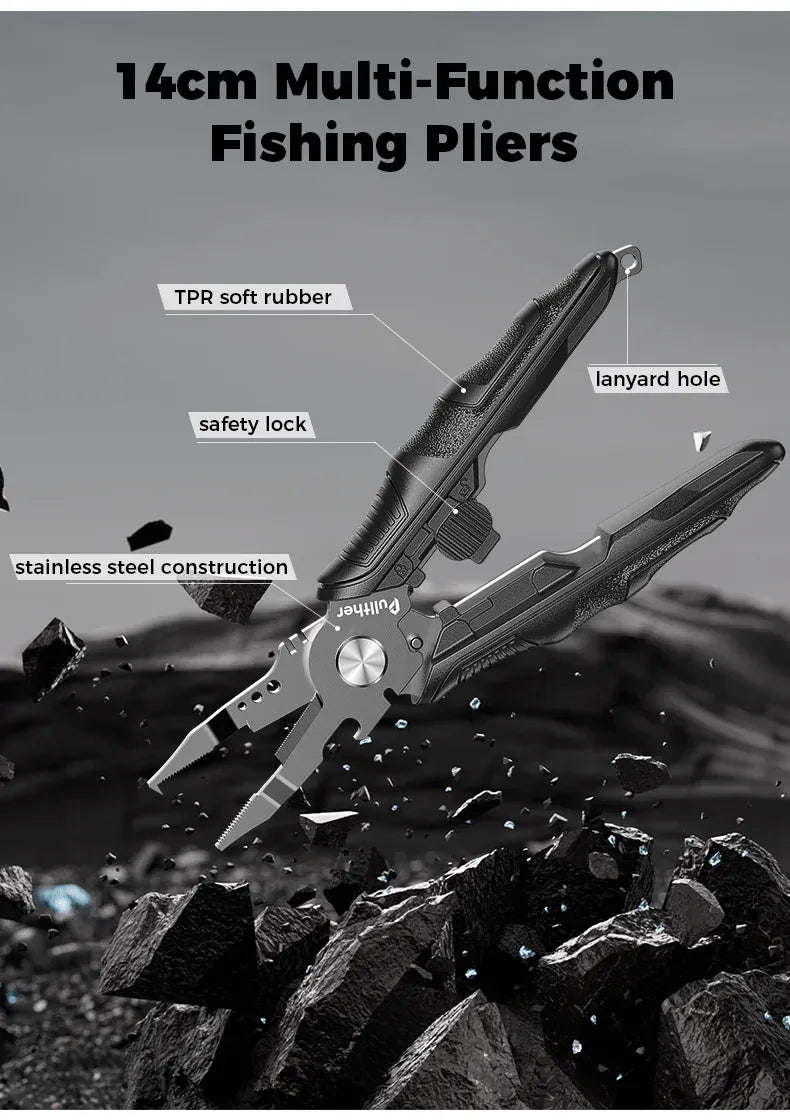 Fishing Pliers Hook Remover & Line Cutter – Wahooly Multifunctional Fishing Pliers – Stainless Steel Hook Remover & Line Cutter