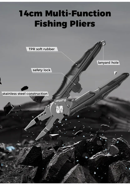 Fishing Pliers Hook Remover & Line Cutter – Wahooly Multifunctional Fishing Pliers – Stainless Steel Hook Remover & Line Cutter