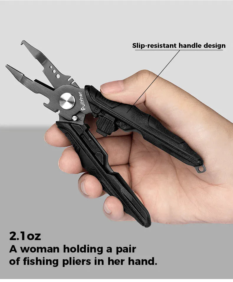 Fishing Pliers Hook Remover & Line Cutter – Wahooly Multifunctional Fishing Pliers – Stainless Steel Hook Remover & Line Cutter