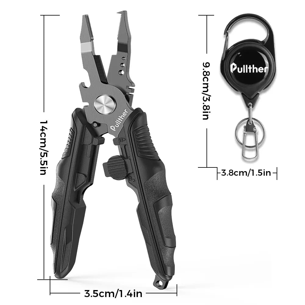 Fishing Pliers Hook Remover & Line Cutter – Wahooly Multifunctional Fishing Pliers – Stainless Steel Hook Remover & Line Cutter