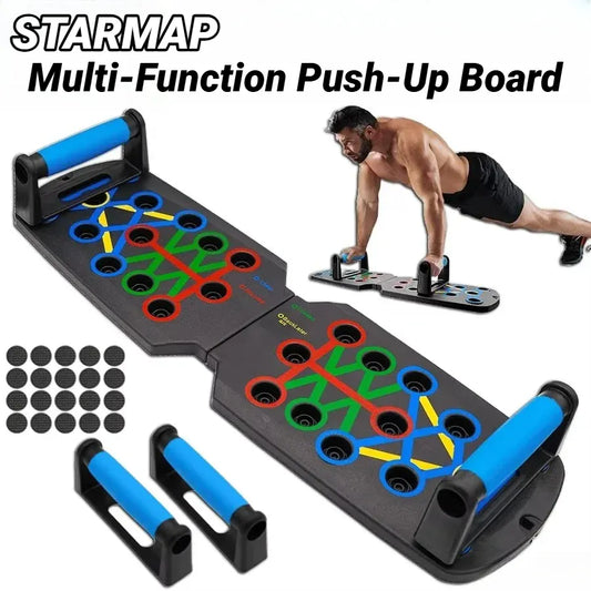 Multifunctional Push-Up Board Color-Coded Foldable Home Workout | Wahooly Multifunctional Push-Up Board – Color-Coded Foldable Home Workout Board for Chest, Shoulders, Back & Triceps