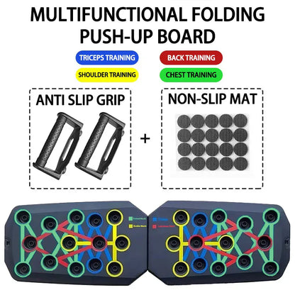 Multifunctional Push Up Board Set – Color-Coded Home Workout System Multifunctional Push Up Board Set – Portable Color-Coded Home Workout System with Handles