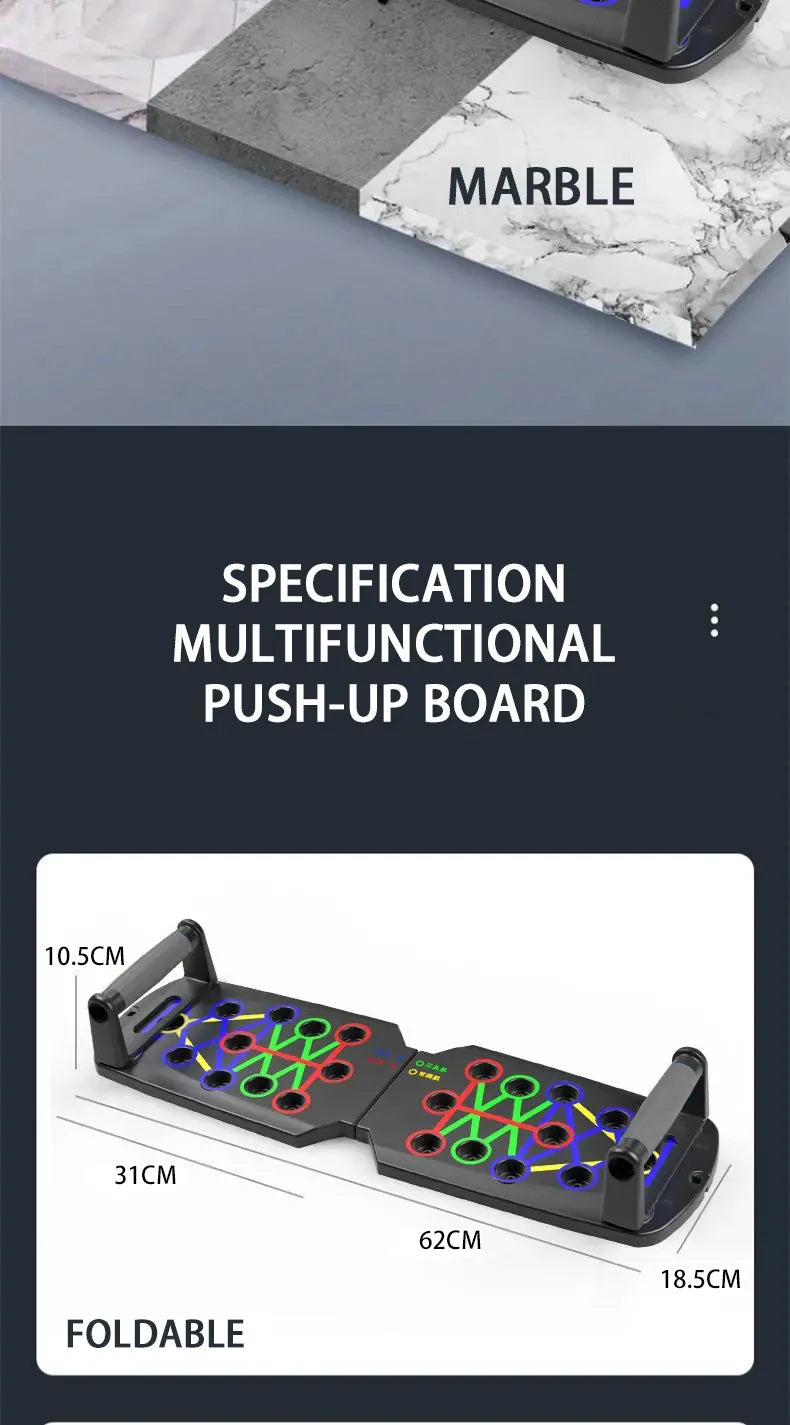 Multifunctional Push Up Board Set – Color-Coded Home Workout System Multifunctional Push Up Board Set – Portable Color-Coded Home Workout System with Handles