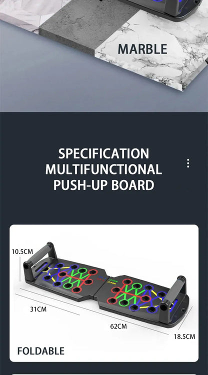 Multifunctional Push Up Board Set – Color-Coded Home Workout System Multifunctional Push Up Board Set – Portable Color-Coded Home Workout System with Handles