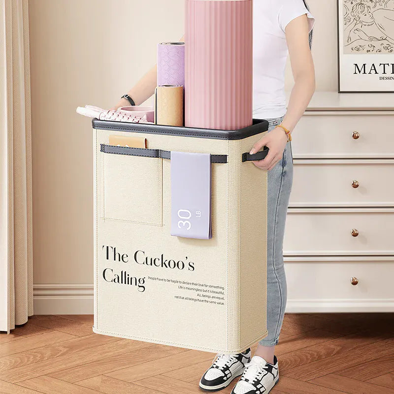 Multifunctional Sports Equipment Storage Box - Foldable Rectangular Organizer, Suitable for Yoga Mats and Fitness Equipment Multifunctional Sports Equipment Storage Box - Foldable Rectangular Organizer, Suitable for Yoga Mats and Fitness Equipment