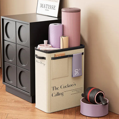 Multifunctional Sports Equipment Storage Box - Foldable Rectangular Organizer, Suitable for Yoga Mats and Fitness Equipment Multifunctional Sports Equipment Storage Box - Foldable Rectangular Organizer, Suitable for Yoga Mats and Fitness Equipment