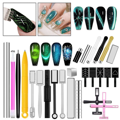 Nail Art Cat Magnetic Stick for 3D Cat Eye Gel Painting Nail Art Magnet Stick UV Gel Nail Polish Round Square Manicure Tool Nail Art Cat Magnetic Stick for 3D Cat Eye Gel Painting Nail Art Magnet Stick UV Gel Nail Polish Round Square Manicure Tool