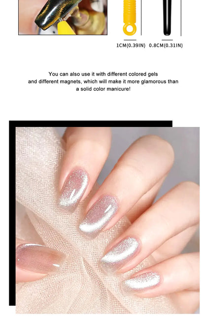 Nail Art Cat Magnetic Stick for 3D Cat Eye Gel Painting Nail Art Magnet Stick UV Gel Nail Polish Round Square Manicure Tool Nail Art Cat Magnetic Stick for 3D Cat Eye Gel Painting Nail Art Magnet Stick UV Gel Nail Polish Round Square Manicure Tool