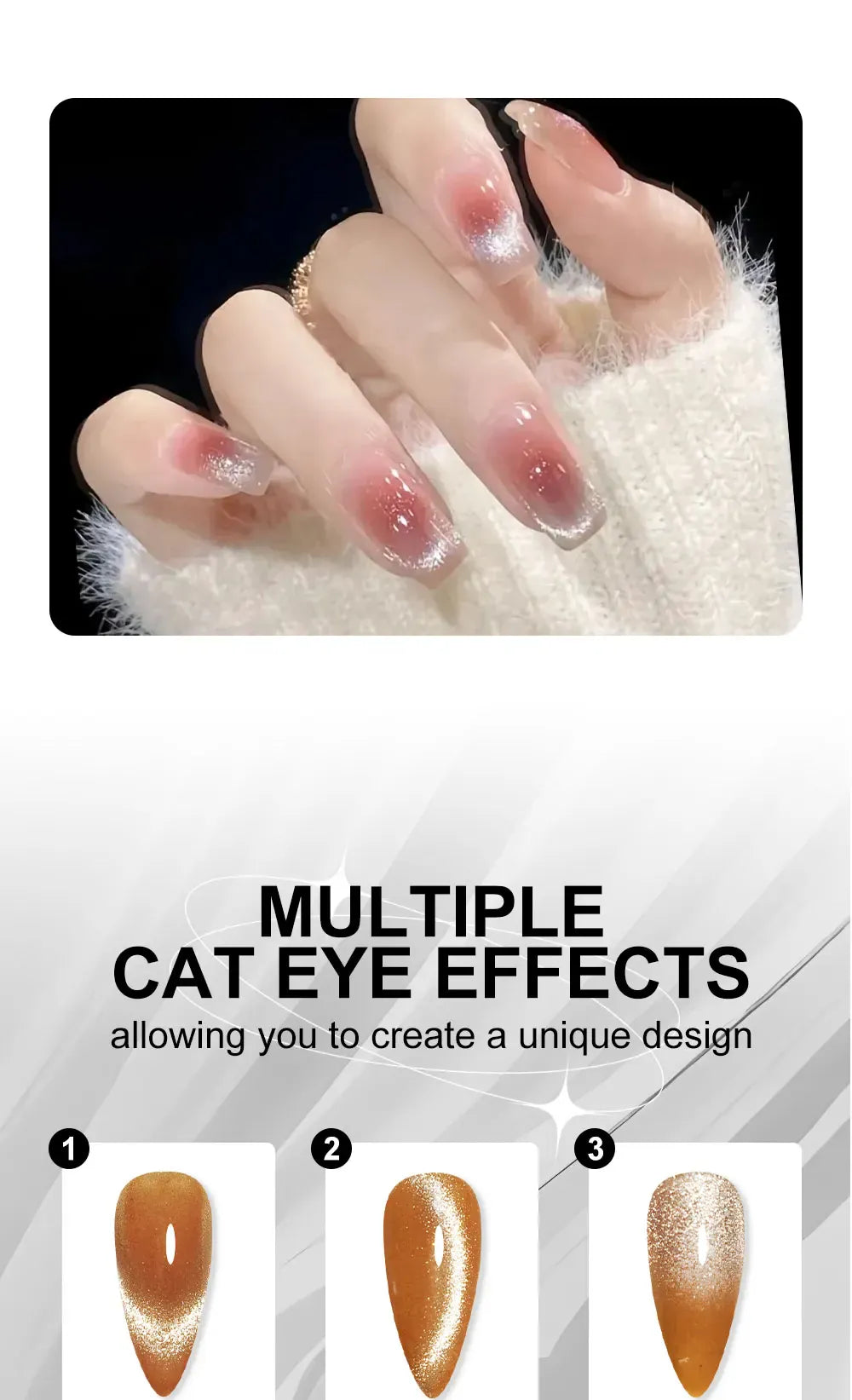 Nail Art Cat Magnetic Stick for 3D Cat Eye Gel Painting Nail Art Magnet Stick UV Gel Nail Polish Round Square Manicure Tool Nail Art Cat Magnetic Stick for 3D Cat Eye Gel Painting Nail Art Magnet Stick UV Gel Nail Polish Round Square Manicure Tool