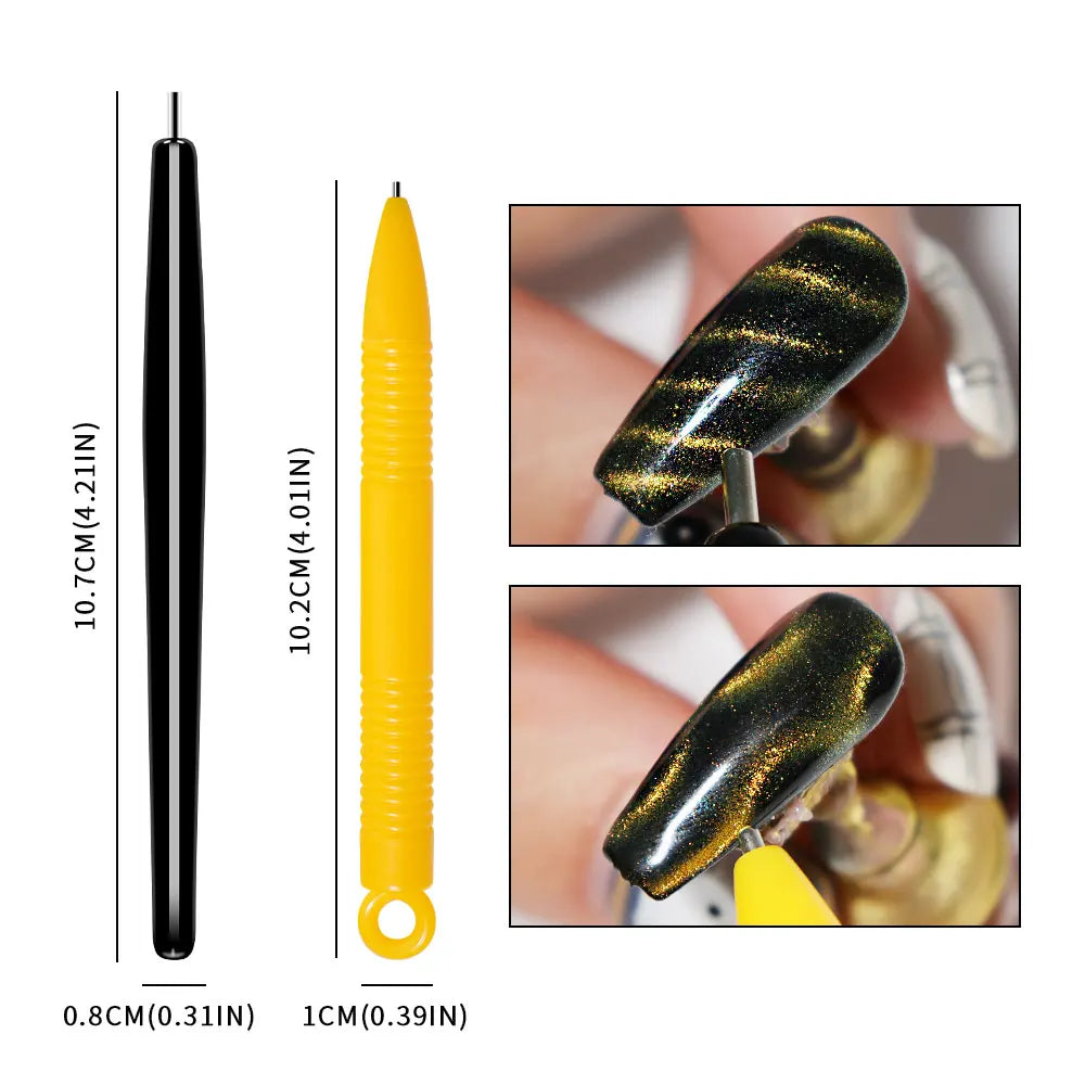 Nail Art Cat Magnetic Stick for 3D Cat Eye Gel Painting Nail Art Magnet Stick UV Gel Nail Polish Round Square Manicure Tool Nail Art Cat Magnetic Stick for 3D Cat Eye Gel Painting Nail Art Magnet Stick UV Gel Nail Polish Round Square Manicure Tool