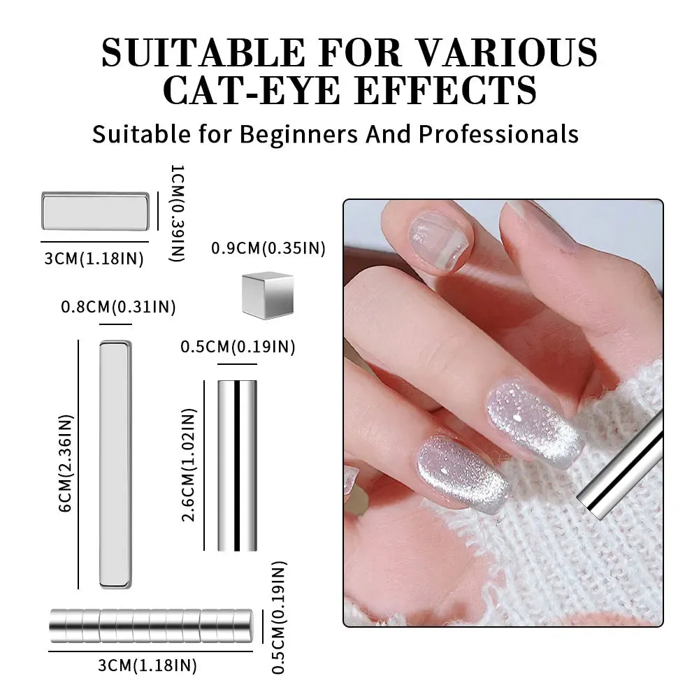 Nail Art Cat Magnetic Stick for 3D Cat Eye Gel Painting Nail Art Magnet Stick UV Gel Nail Polish Round Square Manicure Tool Nail Art Cat Magnetic Stick for 3D Cat Eye Gel Painting Nail Art Magnet Stick UV Gel Nail Polish Round Square Manicure Tool