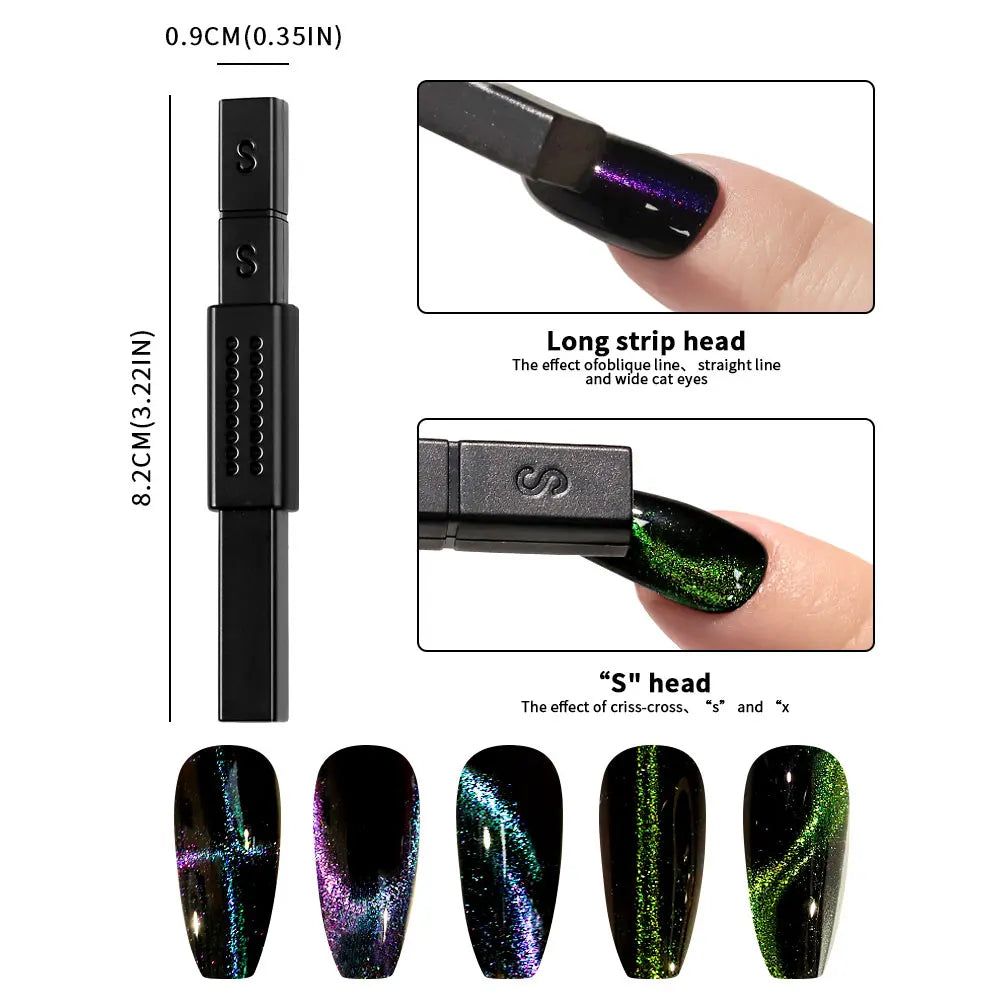 Nail Art Cat Magnetic Stick for 3D Cat Eye Gel Painting Nail Art Magnet Stick UV Gel Nail Polish Round Square Manicure Tool Nail Art Cat Magnetic Stick for 3D Cat Eye Gel Painting Nail Art Magnet Stick UV Gel Nail Polish Round Square Manicure Tool