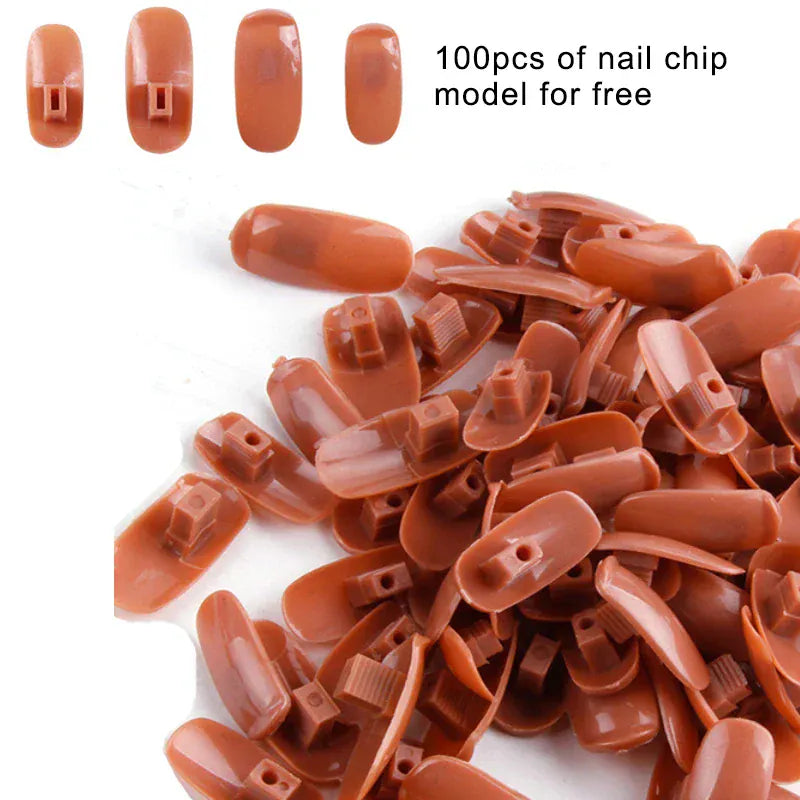 Nail Art Practice Hand Manicure Practice Finger Acrylic Nail Tips with 100pcs Fake Nails Nail Training Equipment Tools Nail Art Practice Hand Manicure Practice Finger Acrylic Nail Tips with 100pcs Fake Nails Nail Training Equipment Tools