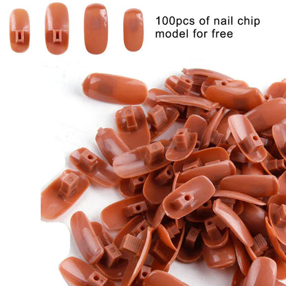 Nail Art Practice Hand Manicure Practice Finger Acrylic Nail Tips with 100pcs Fake Nails Nail Training Equipment Tools Nail Art Practice Hand Manicure Practice Finger Acrylic Nail Tips with 100pcs Fake Nails Nail Training Equipment Tools