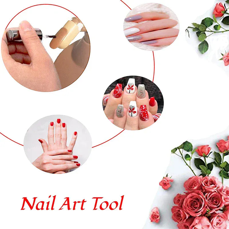 Nail Art Practice Hand Manicure Practice Finger Acrylic Nail Tips with 100pcs Fake Nails Nail Training Equipment Tools Nail Art Practice Hand Manicure Practice Finger Acrylic Nail Tips with 100pcs Fake Nails Nail Training Equipment Tools