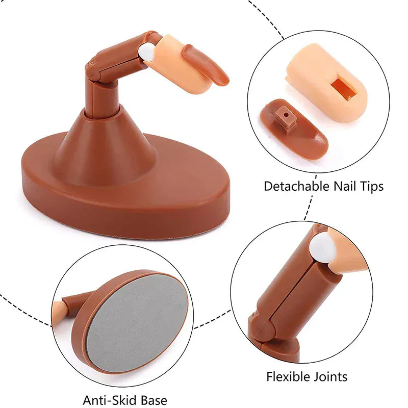 Nail Art Practice Hand Manicure Practice Finger Acrylic Nail Tips with 100pcs Fake Nails Nail Training Equipment Tools Nail Art Practice Hand Manicure Practice Finger Acrylic Nail Tips with 100pcs Fake Nails Nail Training Equipment Tools