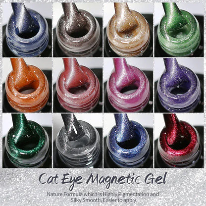 NAILCO Crystal Cat Magnetic Gel Nail Polish Shiny Red Glitter 10ml Cat Eye Gel Soak Off Semi Permanent UV Gel Nail Art Varnish NAILCO Crystal Cat Magnetic Gel Nail Polish Shiny Red Glitter 10ml Cat Eye Gel Soak Off Semi Permanent UV Gel Nail Art Varnish