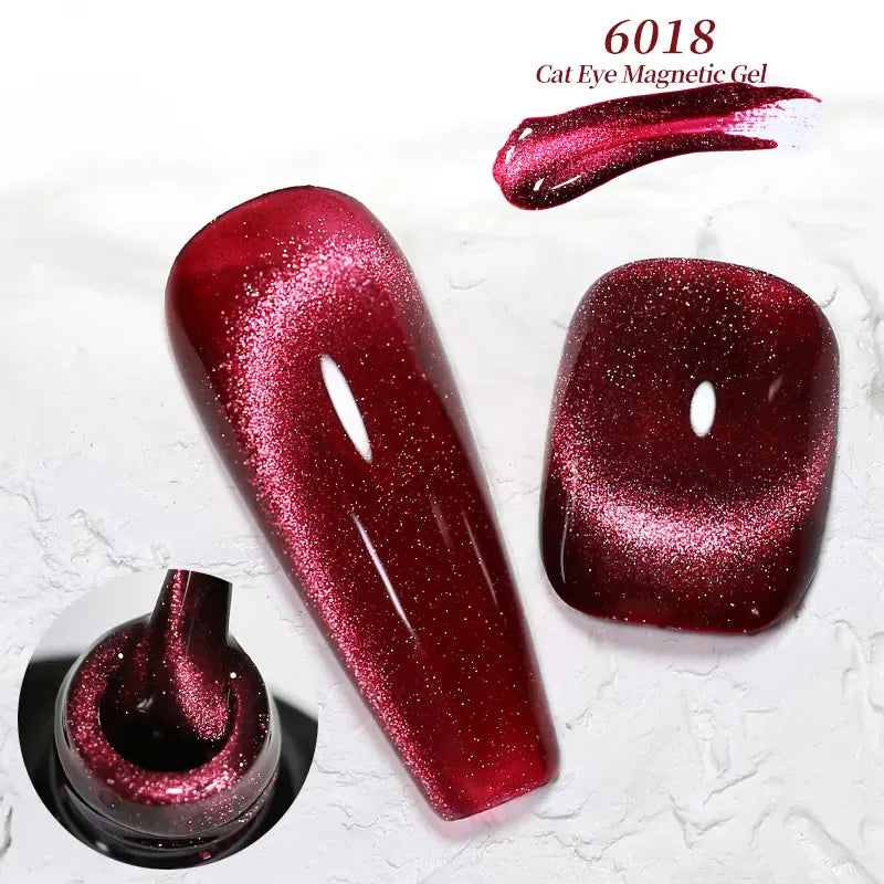 NAILCO Crystal Cat Magnetic Gel Nail Polish Shiny Red Glitter 10ml Cat Eye Gel Soak Off Semi Permanent UV Gel Nail Art Varnish NAILCO Crystal Cat Magnetic Gel Nail Polish Shiny Red Glitter 10ml Cat Eye Gel Soak Off Semi Permanent UV Gel Nail Art Varnish