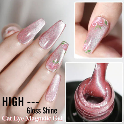NAILCO Crystal Cat Magnetic Gel Nail Polish Shiny Red Glitter 10ml Cat Eye Gel Soak Off Semi Permanent UV Gel Nail Art Varnish NAILCO Crystal Cat Magnetic Gel Nail Polish Shiny Red Glitter 10ml Cat Eye Gel Soak Off Semi Permanent UV Gel Nail Art Varnish