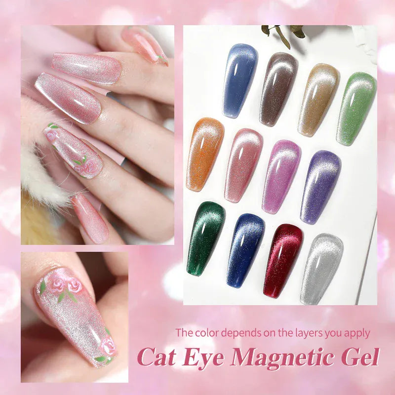 NAILCO Crystal Cat Magnetic Gel Nail Polish Shiny Red Glitter 10ml Cat Eye Gel Soak Off Semi Permanent UV Gel Nail Art Varnish NAILCO Crystal Cat Magnetic Gel Nail Polish Shiny Red Glitter 10ml Cat Eye Gel Soak Off Semi Permanent UV Gel Nail Art Varnish