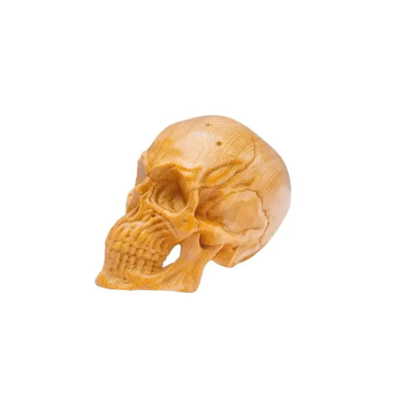 Natural Cypress Engrave Skull Decor Small Statue - Halloween Decoration Party Decoration Props Home Room, Car Bar Decoration Natural Cypress Engrave Skull Decor Small Statue - Halloween Decoration Party Decoration Props Home Room, Car Bar Decoration