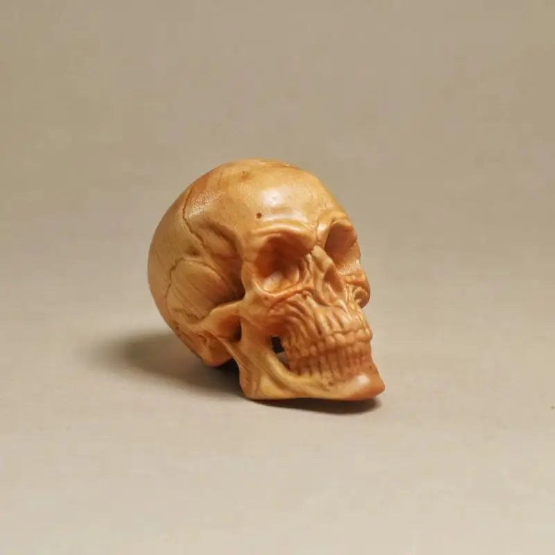 Natural Cypress Engrave Skull Decor Small Statue - Halloween Decoration Party Decoration Props Home Room, Car Bar Decoration Natural Cypress Engrave Skull Decor Small Statue - Halloween Decoration Party Decoration Props Home Room, Car Bar Decoration