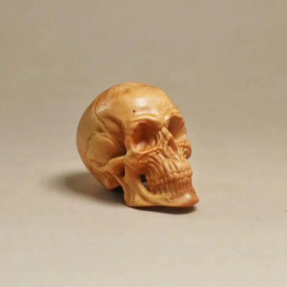 Natural Cypress Engrave Skull Decor Small Statue - Halloween Decoration Party Decoration Props Home Room, Car Bar Decoration Natural Cypress Engrave Skull Decor Small Statue - Halloween Decoration Party Decoration Props Home Room, Car Bar Decoration