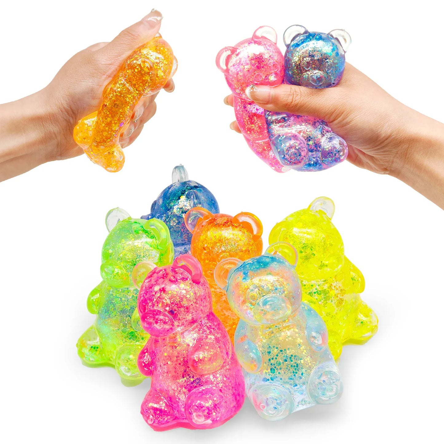Strawberry Bear Squeeze Toy – Slow Rebound Stress Relief Fidget for Desk & Anxiety Needoh Little Bear Squeeze Stress Relief Cube Pressure-Relief Anxiety Sensory Tool Slow-Rebound Focus Desk Educational Gadget