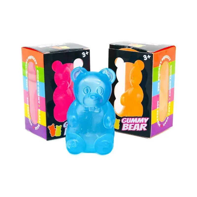 Strawberry Bear Squeeze Toy – Slow Rebound Stress Relief Fidget for Desk & Anxiety Needoh Little Bear Squeeze Stress Relief Cube Pressure-Relief Anxiety Sensory Tool Slow-Rebound Focus Desk Educational Gadget