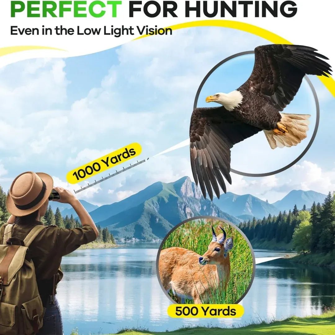 15x25 Mini Binoculars - BAK4 FMC HD Optics for Hunting, Camping & Travel New 15x25 HD Powerful Binoculars Mini Telescope BAK4 FMC Optics Long Range For Hunting Outdoor Camping Hiking Adventure Travel