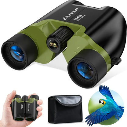 15x25 Mini Binoculars - BAK4 FMC HD Optics for Hunting, Camping & Travel New 15x25 HD Powerful Binoculars Mini Telescope BAK4 FMC Optics Long Range For Hunting Outdoor Camping Hiking Adventure Travel