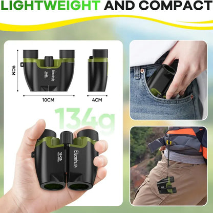 15x25 Mini Binoculars - BAK4 FMC HD Optics for Hunting, Camping & Travel New 15x25 HD Powerful Binoculars Mini Telescope BAK4 FMC Optics Long Range For Hunting Outdoor Camping Hiking Adventure Travel