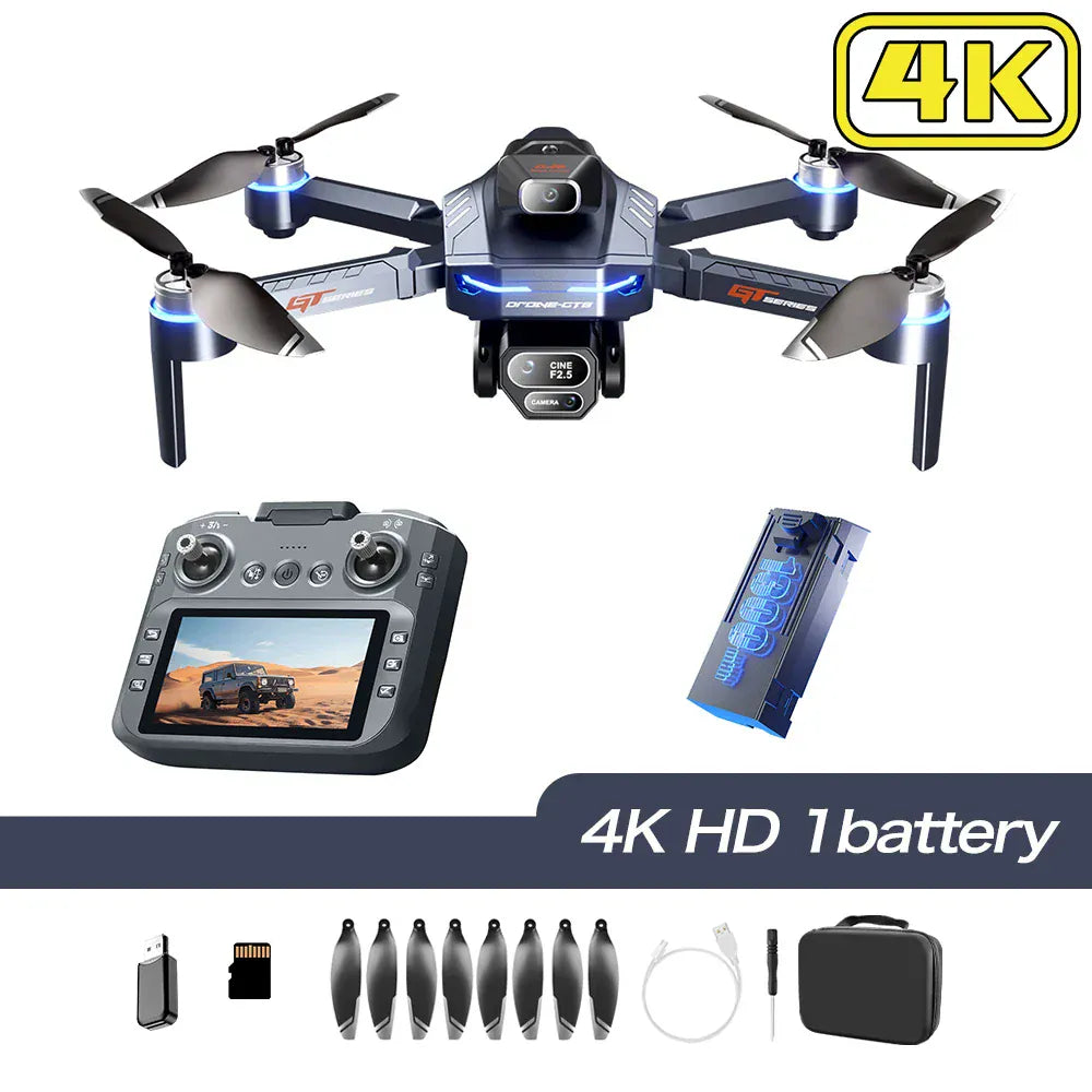 New Drone 4K HD GT8 Camera Cam Obstacle Avoidance Aerial Photography Brushless 5G Drone with Screen Foldable RC Drone Quadcopter New Drone 4K HD GT8 Camera Cam Obstacle Avoidance Aerial Photography Brushless 5G Drone with Screen Foldable RC Drone Quadcopter