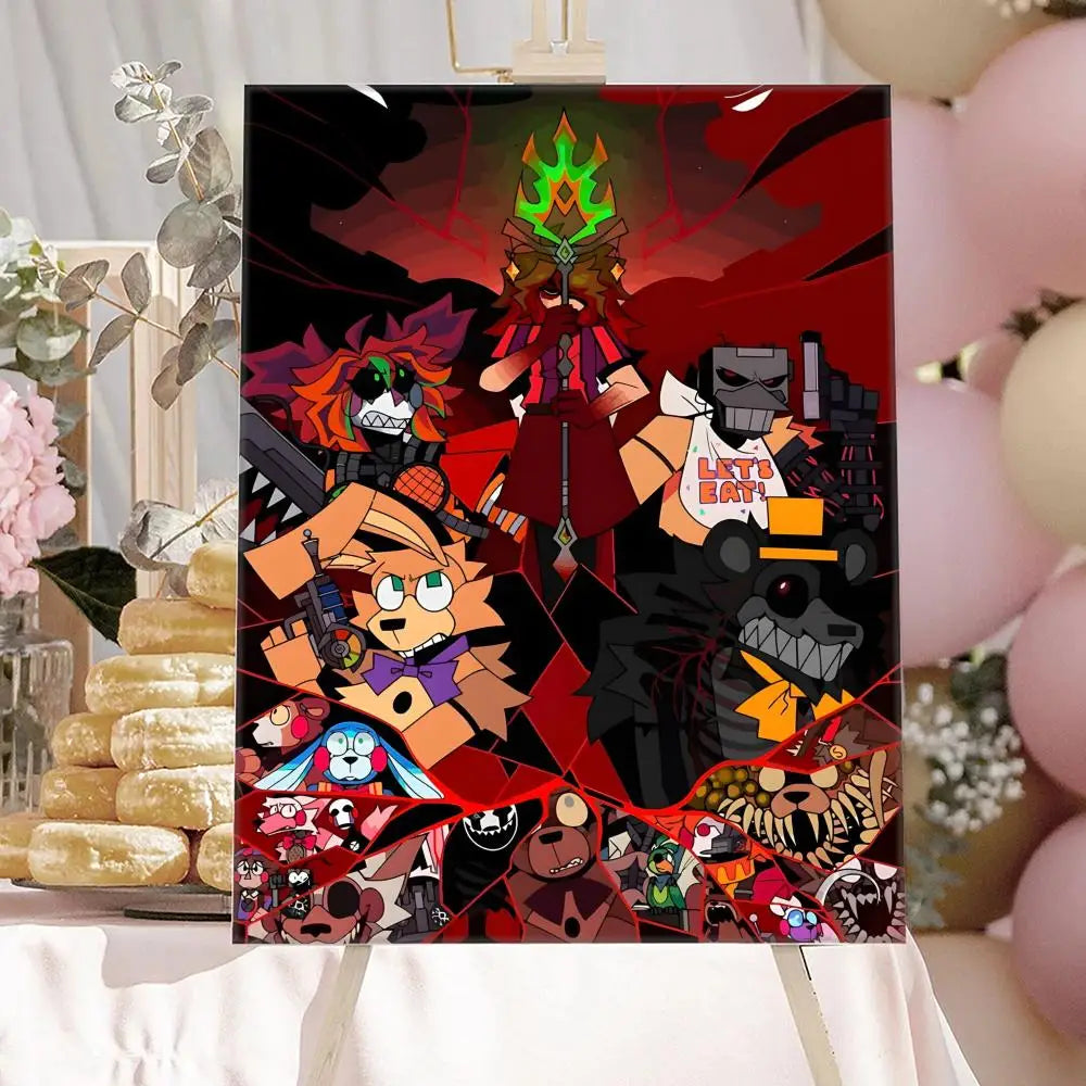 New F-F-FNAF Movie Game Poster HD Anime Hot Theme Singer/OST/Movie-Waterproof Self-Stick Home Decor New F-F-FNAF Movie Game Poster HD Anime Hot Theme Singer/OST/Movie-Waterproof Self-Stick Home Decor